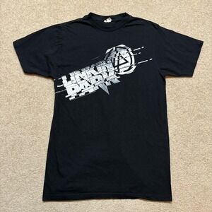 Linkin Park Shirt Mens Medium Black Glitch Rock Nu Metal Band Tee 2010 Grunge